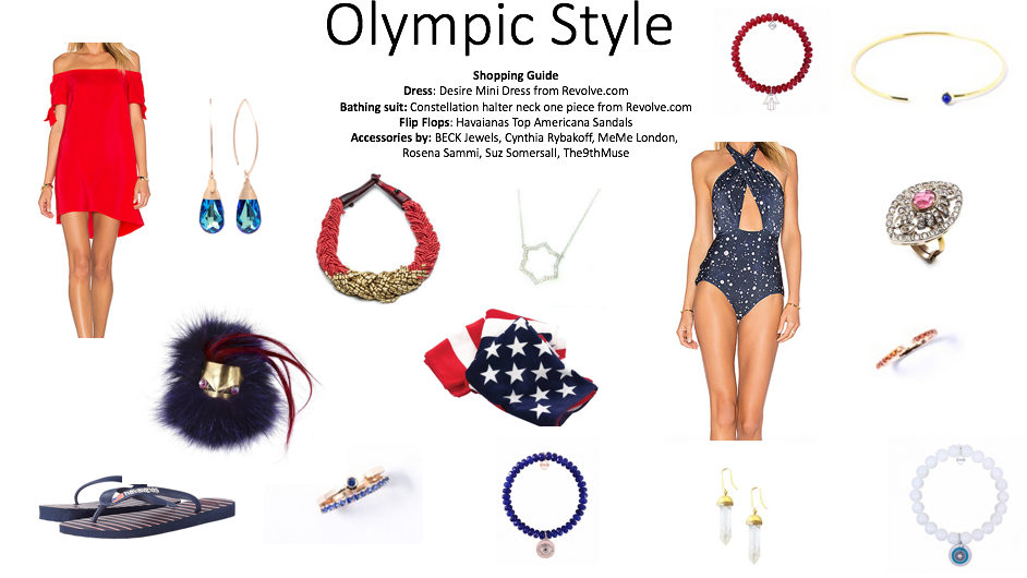  During the Olympic games it can be exciting to display your patriotic side by sporting the perfect red, white, and blue outfit! 